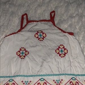 Boho Tank Top Sewing Embroidered